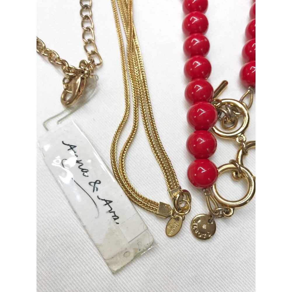 Gold Tone Jewelry Lot 1.8lb 45pc Estate Jewelry Vintage Bulk Necklaces Bracelets - Picture 10 of 16
